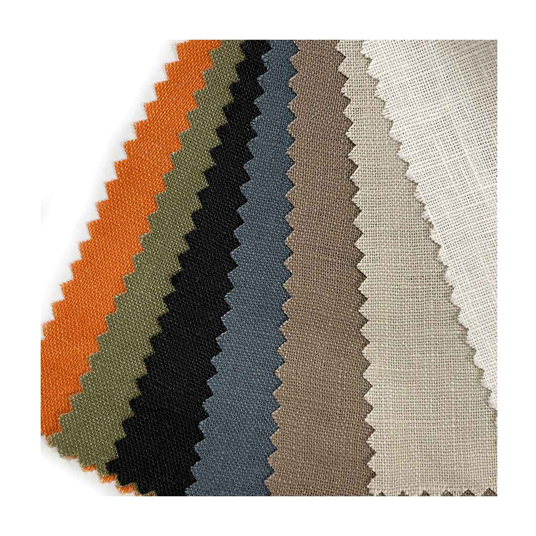 Индивидуальная модная дышащая окрашенная чистая льняная однотонная 100% льняная ткань для одежды