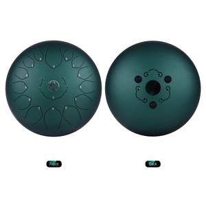 Tamburo per linguetta in acciaio da 14 pollici tamburo per Hangpan 15 note strumento a percussione d-key con borsa per batteria per mazze - Product Image 6