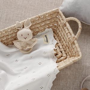 <strong>Super</strong> Soft Baby Blanket Knit Ultra Soft Swaddle Receiving Blankets Ideal for Swaddling, <strong>Crib</strong> &amp; Stroller Knitted Baby Blanket - Product Image 4