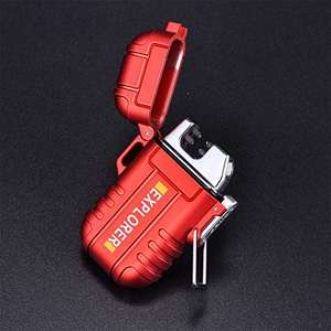 Pemantik Rokok Elektrik, USB Dapat Diisi Ulang, Busur Ganda, Luar Ruangan Tahan Angin Flameless Plasma Tahan Air Kompor Kemah - Product Image 4