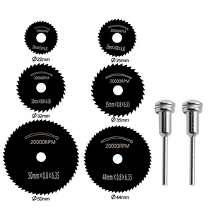 8pcs Mini Circular <b>Saw</b> Blade Set Electric Grinding HSS Cutting Disc Rotary Tool Accessories <b>Plastic</b> Wood Cutting Discs - Product Image 2