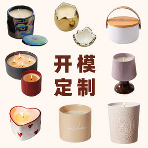 Porte-bougies en céramique personnalisés, vides, pour bougies parfumées, décoratifs, lanternes, artisanat manuel DF0660 1 - Product Image 4