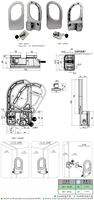 SK1-606 Serrure à poignée de compression en alliage d'aluminium durable antivol plaquée argent pour machine de test industrielle