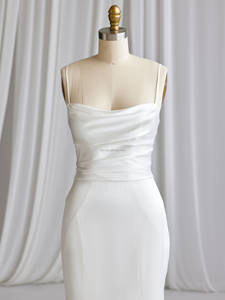 Robe de mariée sirène en satin noir à la vente chaude pour femmes, robe de soirée, <span class=keywords><strong>tenue</strong></span> de gala avec bretelles spaghetti, longue traîne, vestidos - Product Image 6