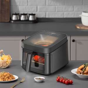 Новая безлопастная аэрофритюрница с окном из стекла, электрическая печь-аэрофритюрница 6,5 л, энергосберегающая умная аэрофритюрница с цифровым управлением - Product Image 2