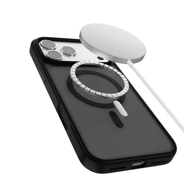 Factory Directly Price Color Liquid Silicone Phone Case for 17 PRO MAX Magnetic Holder 360 Protection Shockproof