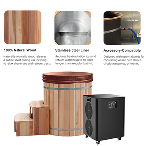 Bañeras de Inmersión en Frío de Lujo Icemend de Alta Calidad, Barril de Acero Inoxidable 304 con Calentador y Enfriador, Baño de Hielo para Recuperación al Aire Libre y Spa - Product Image 4