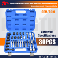 30 pièces Kit de réparation en acier outil d'installation de retrait de poulie d'alternateur pour VW Audi Ford BMW Benz Volvo GM pour véhicules Toyota Buick