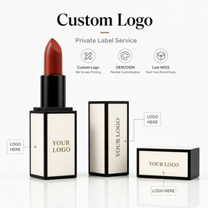 Lápiz Labial Cuadrado <span class=keywords><strong>de</strong></span> Lujo <span class=keywords><strong>de</strong></span> Marca Privada, Logotipo Personalizado, Estuche con Textura Acanalada, Acabado Mate Aterciopelado, Larga Duración, Vegano, <span class=keywords><strong>Maquillaje</strong></span> OEM - Product Image 2