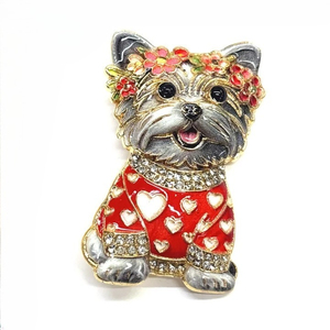 Broche de Esmalte con Pedrería de <span class=keywords><strong>Yorkshire</strong></span> Terrier - Product Image 2