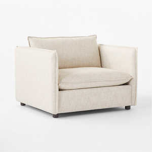 Sofá de Diseño Italiano con Tapicería y Estructura de Madera Resistente, Muebles de Sala de Estar de Estilo Moderno y Sencillo para el Hogar - Product Image 3