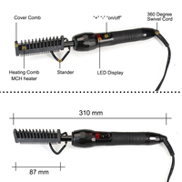Lisseur et peigne chauffant multifonction électrique 500 degrés pour cheveux raides et bouclés, personnalisable avec logo de marque privée, pour usage professionnel en salon