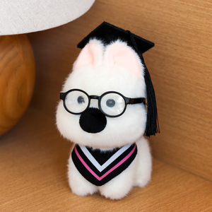 Produit phare : Peluche chien West Highland Terrier personnalisable avec logo, pour la fin de l'année, douce et moelleuse, idéale comme souvenir de remise de diplôme - Product Image 1
