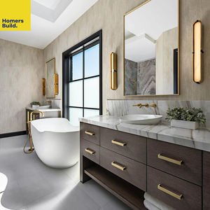 Mobile da Bagno in Compensato su Misura Stile Classico con Struttura in Acciaio Inox 304, Lavello da <span class=keywords><strong>Cucina</strong></span> e Lavabo in Ceramica - Product Image 3
