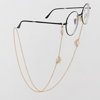 Chaîne de masque facial multicolore transfrontalière avec bijoux et chaîne de lunettes dorée pour la fabrication de bijoux et de colliers