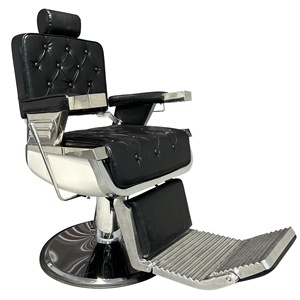 Chaise de <span class=keywords><strong>barbier</strong></span> en cuir synthétique robuste, construction en acier chromé, pompe hydraulique moderne, hôtel, salon de beauté, salon de coiffure - Product Image 5