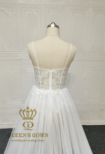 <span class=keywords><strong>Abito</strong></span> da sposa personalizzato Sexy Modulare <span class=keywords><strong>trasparente</strong></span> <span class=keywords><strong>Tulle</strong></span> <span class=keywords><strong>abito</strong></span> da sposa con cinturino sottile elegante tuta da sposa abiti da sposa - Product Image 6