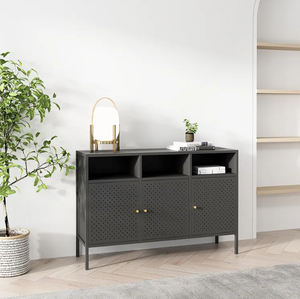 Moderno nuovo soggiorno metallo TV Stand in Rattan in acciaio credenza TV Stand Cabinet metallo <span class=keywords><strong>tavolino</strong></span> <span class=keywords><strong>per</strong></span> mobili <span class=keywords><strong>per</strong></span> la casa uso cucina - Product Image 5