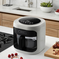 Friteuse à air numérique électrique multifonctionnelle en verre avec prise en charge de la langue française, capacité de 4,1 à 5 L pour camping-car et usage domestique