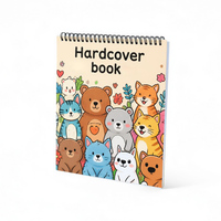 Ensemble de livres de coloriage durables pour enfants avec couverture rigide en carton imprimé sur papier recyclé, couverture personnalisée, design mignon pour l'apprentissage précoce