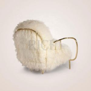 <span class=keywords><strong>Fauteuil</strong></span> de luxe moderne contemporain, grand <span class=keywords><strong>fauteuil</strong></span> en fausse fourrure avec bras art, pelucheux blanc pour salon - Product Image 4
