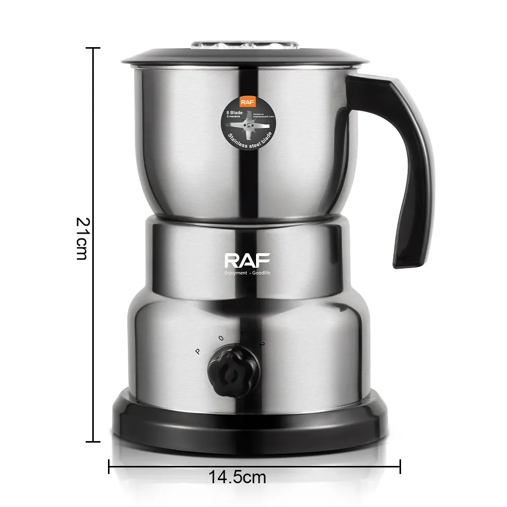 RAF New Design Automatic Spice Nuts Mill 4 blades Coffee Bean Grinder 500ML Stainless Steel Electric Grinder With Handle