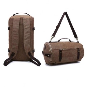 Échantillon gratuit : Sac de voyage convertible 3-en-1 vintage en toile pour homme – Sac de week-end, sac à dos, sac bandoulière - Product Image 5