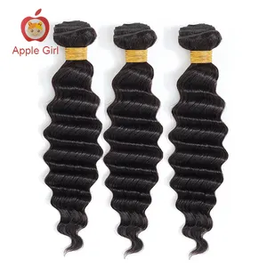 Kinky Curly Hair Apple Girl Human Hair 3 Bundles Straight Body Wave Kinky Curly Deep Wave Loose Wave Loose Deep Kinky Straight Brazilian Hair