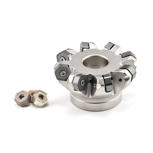 Hngx & hnmg chèn nc45 <span class=keywords><strong>CNC</strong></span> mặt 45 ° thức ăn nhanh phay dao cắt Công cụ đầu hai mặt 12 chèn với làm mát bên trong - Product Image 5