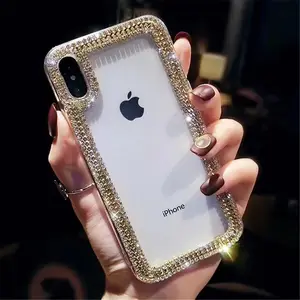 2023新款豪华3D闪亮水钻钻石手工手机壳iPhone 14 pro max手机壳