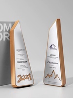 Le nouvel échantillon bois base couleur impression trophée cristal trophée sur mesure créatif bricolage bois massif lettrage gratuit