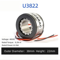 Motor CC sin escobillas de rotor interno sin marco de 48V de tamaño pequeño y alto torque para articulaciones de robots humanoides, unidad de accionamiento de exoesqueleto, serie U38