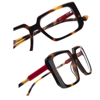 Shenzhen haute qualité unisexe assortiment de stratification acétate cellulose feuille lunettes noir vert à la mode lunettes colorées