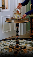 Table d'appoint en bois massif de style européen du milieu du siècle moderne, fabriquée à la main, pour salon, chambre à coucher, salle à manger, peinte à la main en rose, Yips LD-1203-0750