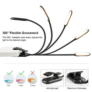 <span class=keywords><strong>Lampe</strong></span> <span class=keywords><strong>de</strong></span> <span class=keywords><strong>lecture</strong></span> portable Vente <span class=keywords><strong>en</strong></span> <span class=keywords><strong>gros</strong></span> 3 couleurs 10 luminosité Flexible col <span class=keywords><strong>de</strong></span> cygne USB Rechargeable LED <span class=keywords><strong>Lampe</strong></span> <span class=keywords><strong>de</strong></span> <span class=keywords><strong>bureau</strong></span> Clip On Book Light - Product Image 2