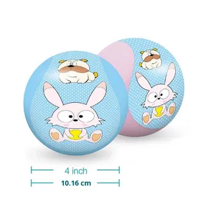 Jouet pour bébé en peluche en forme de cloche de lapin de 4 pouces, boule en <span class=keywords><strong>coton</strong></span>, universel intérieur/extérieur, apaisant, à saisir, silencieux, unisexe, sac en filet - Product Image 2