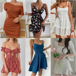 Lot de vêtements d'occasion pour femmes : Robes d'été, chemises, chemisiers, hauts en Polyester/Coton - Product Image 2