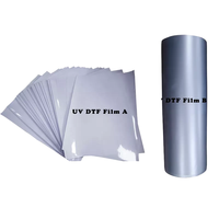 Film UV DTF AB de haute qualité à forte saturation, rouleau de film A, film B, film autocollant de transfert UV, facile à décoller, forte adhérence