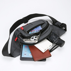 Men Women Multifunctional Nylon Phone Waist Bag <b>Large</b> Capacity Wear Resistant for Work Sports Cashier - Product Image 4