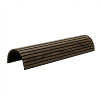 Panneau acoustique flexible incurvé absorbant le son, panneau mural en bois à lattes, revêtement mural en bois rainuré décoratif pour le bureau
