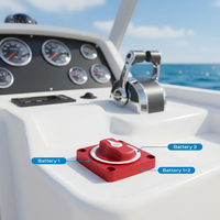 Interrupteur d'arrêt à 2 pôles, 4 positions, 12V-48V, robuste, pour voitures et bateaux