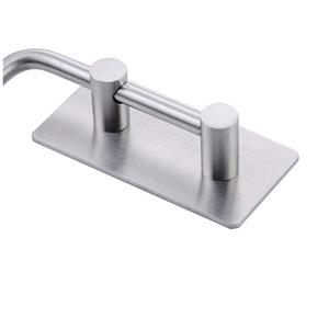 Porte-serviettes et porte-rouleau de papier toilette mural en alliage de zinc, sans perçage ni clouage, design moderne, longueur 35 cm - Product Image 2