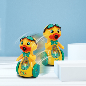 Jouets en caoutchouc amusants pour enfants, animaux électriques musicaux à piles, jouet en plastique personnalisé en vinyle, canard dansant - Product Image 2