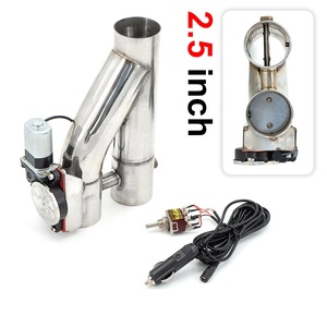 Tuyau en acier inoxydable 304 de type Y, <span class=keywords><strong>échappement</strong></span> de voiture réglable, avec deux vannes électriques 12v avec interrupteur PP-YT25S - Product Image 1