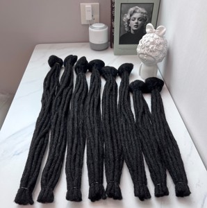 Vente en gros de <span class=keywords><strong>dreadlocks</strong></span> naturels 100% cheveux humains couleur noire naturelle faits à la main - Product Image 4