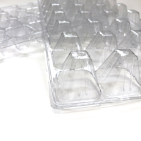 Plateau à semis transparent personnalisé à 32 cellules, grande cavité carrée, emballage blister recyclable