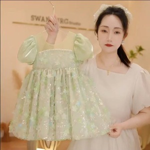 Abiti floreali estivi da ragazza stile Super fata principessa gonne <span class=keywords><strong>con</strong></span> fiocco alla moda per bambine Casual Design coreano ODM - Product Image 2