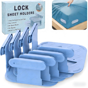 4 Piezas de Sujetadores de Sábanas Resistentes para Esquinas, Tiras de Bloqueo de Alta Resistencia, Antideslizantes, Agarre Fuerte, Ajuste Universal para Esquinas de Colchones - Product Image 1