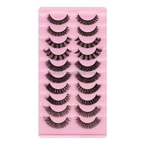 Precio de Fábrica, 10 Pares de Pestañas Naturales y Sintéticas, Curvatura DD, Estilos Mixtos, Tira Completa, Pestañas Rusas Personalizadas para Rusas - Product Image 6