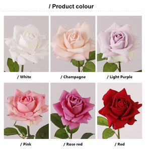 Bán Buôn Đám Cưới Nhân Tạo Tăng Latex Trắng Hoa Lụa Duy Nhất Thân Cây Hoa Hồng Kem Dưỡng Ẩm Nhân Tạo Bất Cảm Ứng Hoa Hồng - Product Image 6